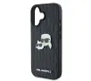 Etui Karl Lagerfeld Monogram Karl&Chaoupette Head Pin do iPhone 16 Czarny