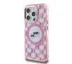 Etui Karl Lagerfeld IML Monogram Karl&Choupette Head MagSafe do iPhone 15 Pro Max Różowy