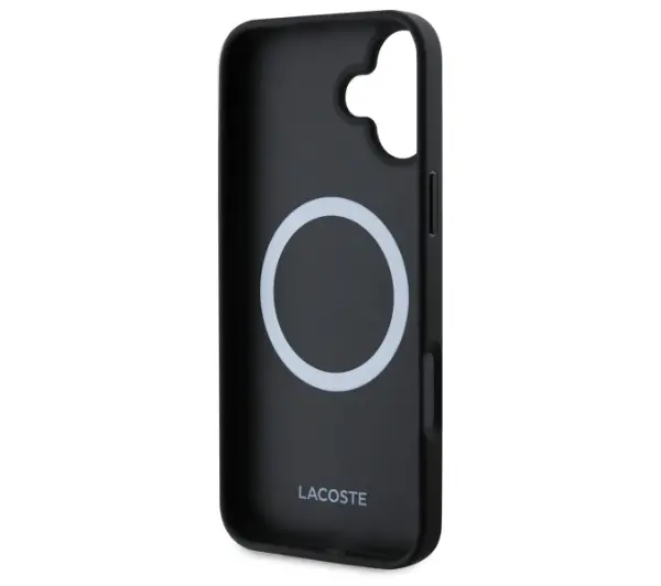 Lacoste Iconic Petit Pique MagSafe do iPhone 16 Plus Czarny
