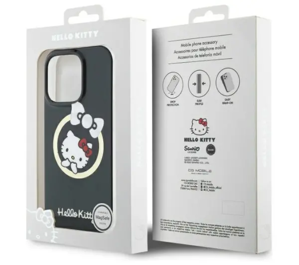 Hello Kitty IML Fun bow MagSafe do iPhone 16 Pro Max Czarny