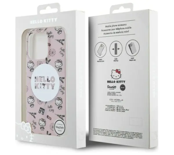 Hello Kitty IML All Over Paris MagSafe do iPhone 16 Pro Max Różowy
