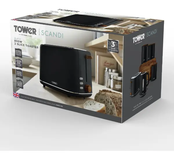 Tower Scandi T20027BLK Rozmrażanie 800W