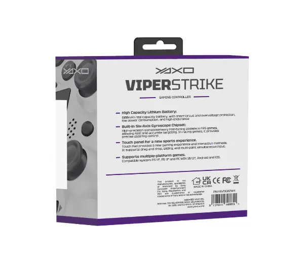 Yaxo Viper Strike Alpine White do PC, PS4, PS3, Android, iOS Bezprzewodowy Biały