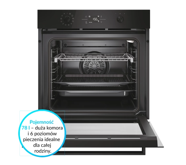 Candy Bake 800 CA6 NP5B3YTB AirFry Zdalne sterowanie Czarny - Kup na Raty - RRSO 0%