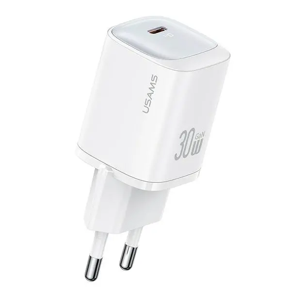 Ładowarka sieciowa USAMS 30W GaN USB-C Fast Charging HC Series Biały