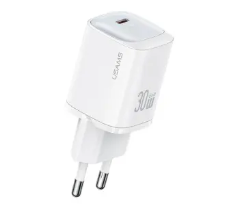 Ładowarka sieciowa USAMS 30W GaN USB-C Fast Charging HC Series Biały