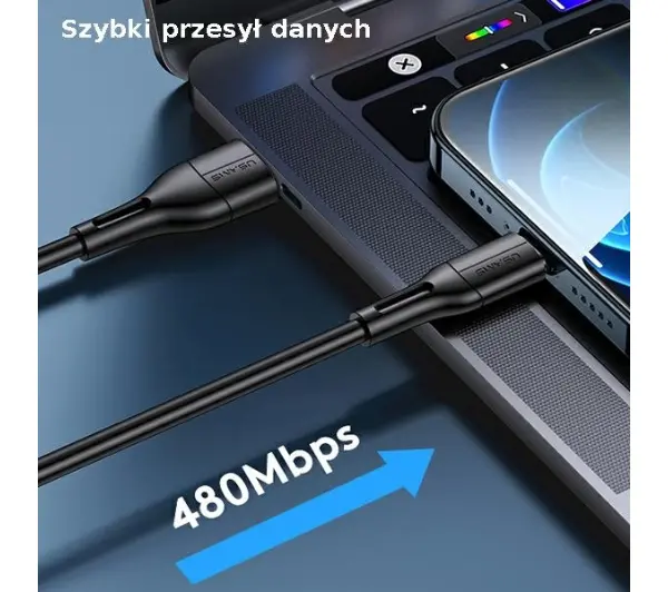 USAMS USB do microUSB 2A Fast Charge 1m Zielony