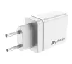 Ładowarka sieciowa Verbatim GaN 30W PD QC 3xUSB-A 1xUSB-C Biały