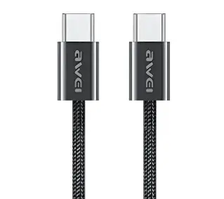 Awei CL-219T USB-C do USB-C 60W 1m Czarny