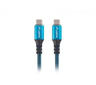 Lanberg USB-C do USB-C 100W 8K 30Hz 1,2m Czarno-niebieski
