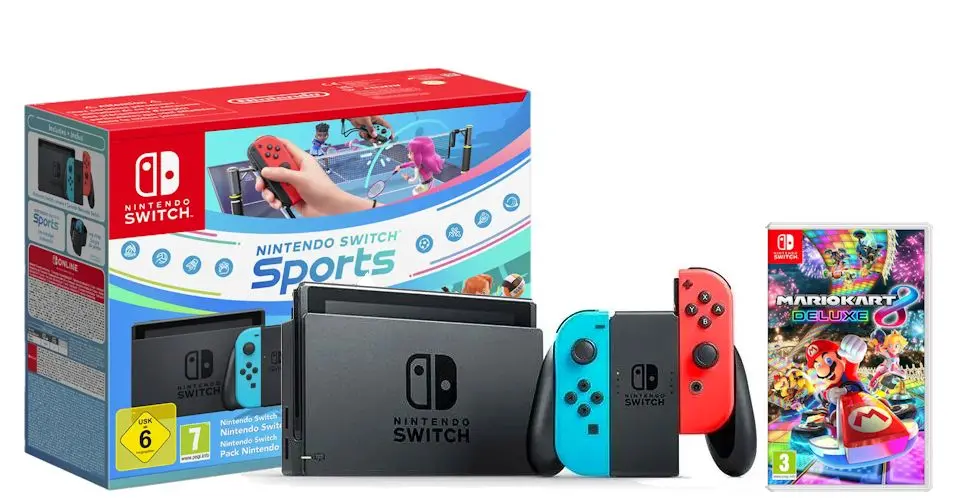 Konsola Nintendo Switch Joy-Con v2 Czerwono-niebieski Sports Set + Mario Kart 8 Deluxe + Nintendo Online 365dni