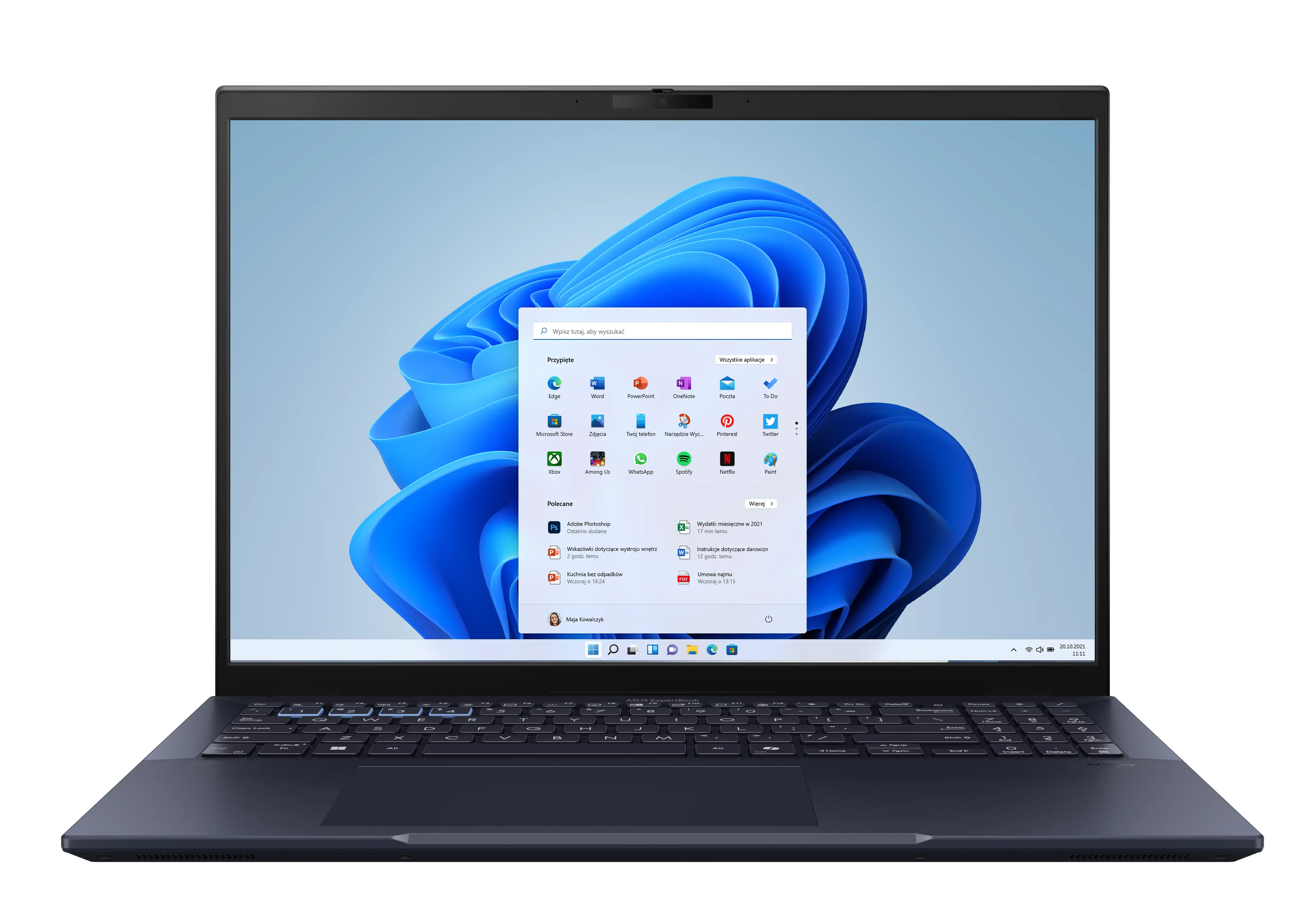 Laptop biznesowy ASUS ExpertBook B5604CMA-Q90205X 16" Ultra 5 125H 16GB RAM 512GB Dysk SSD Win11 Pro Czarny Funkcje AI