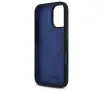 Etui BMW Silicone Hexagon Blue Line MagSafe do iPhone 16 Czarny