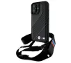 Etui BMW M Edition Carbon Stripe & Strap do iPhone 16 Czarny