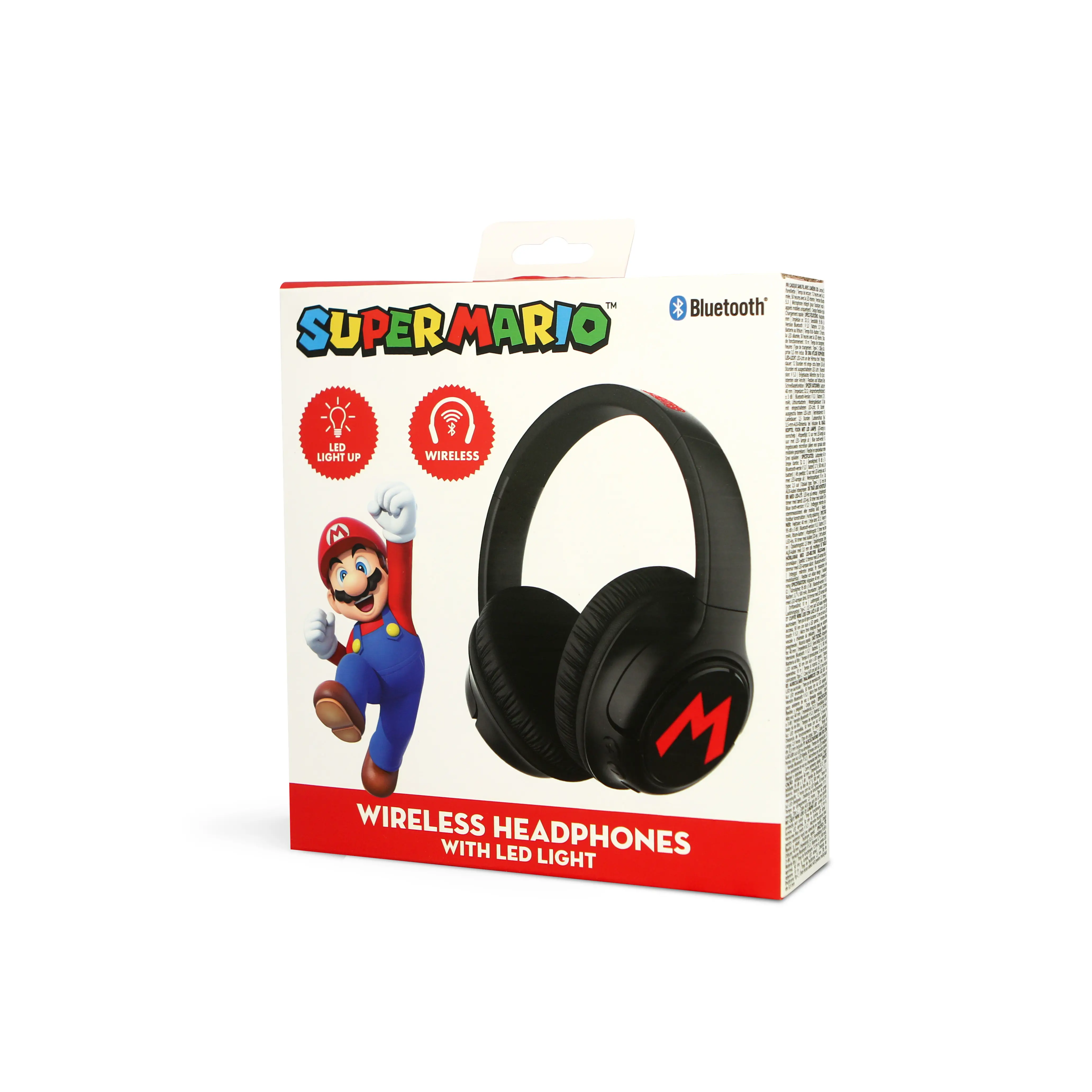 фото Навушники з мікрофоном OTL Super Mario Wireless LED (SM1255)