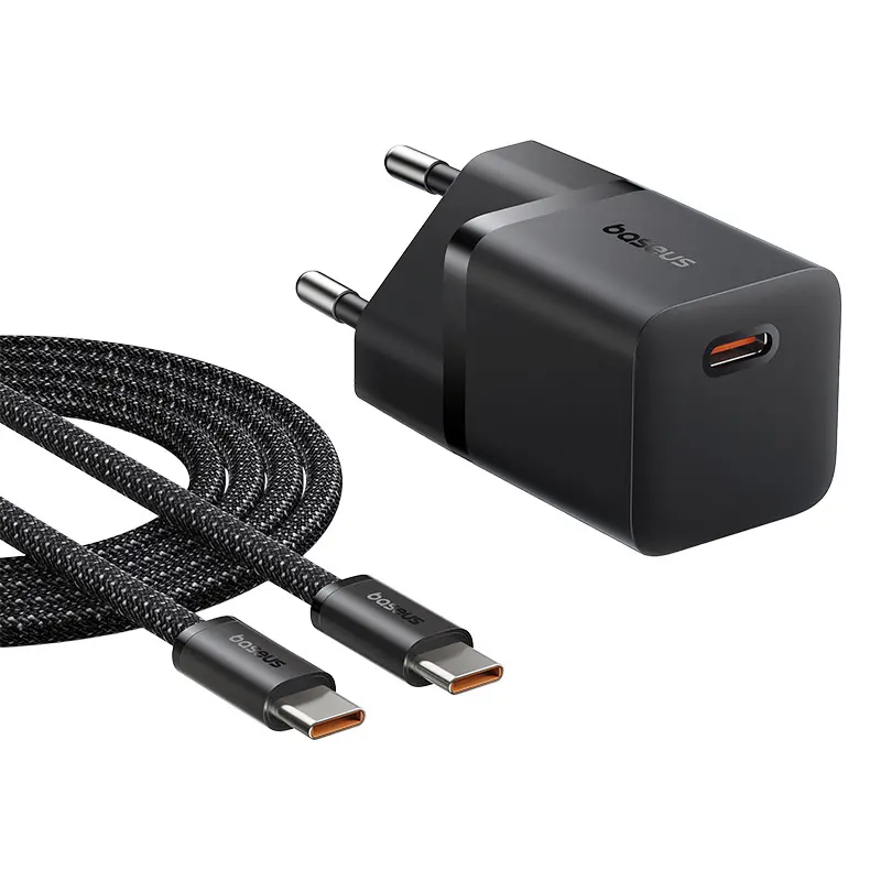 Ładowarka sieciowa Baseus GaN5 mini 1C 25W + kabel USB-C Czarny