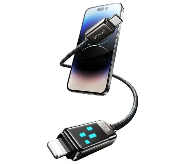 USAMS USB-C do Lightning 30W 1,2m Zinc Alloy Fast Charging Data Cable Meteor Series