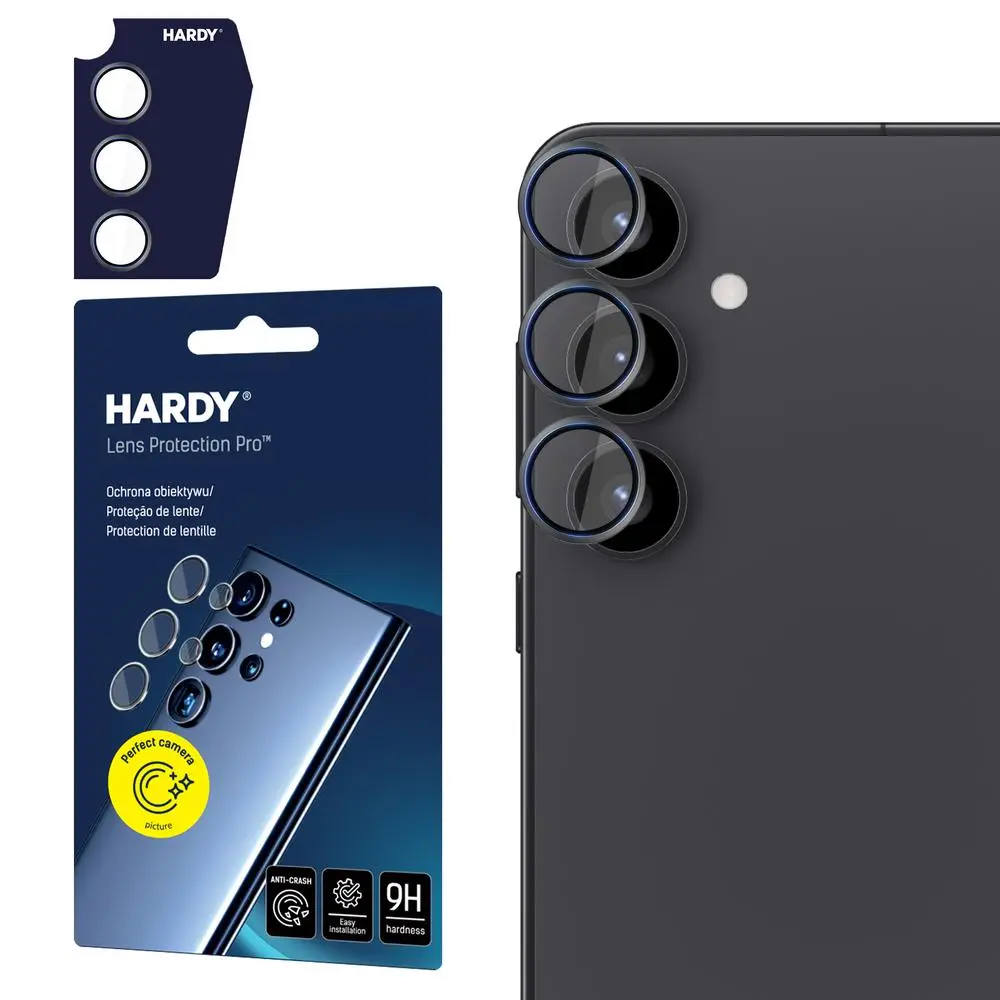 Szkło hartowane 3mk HARDY Lens Protection Pro Black do Samsung Galaxy S25