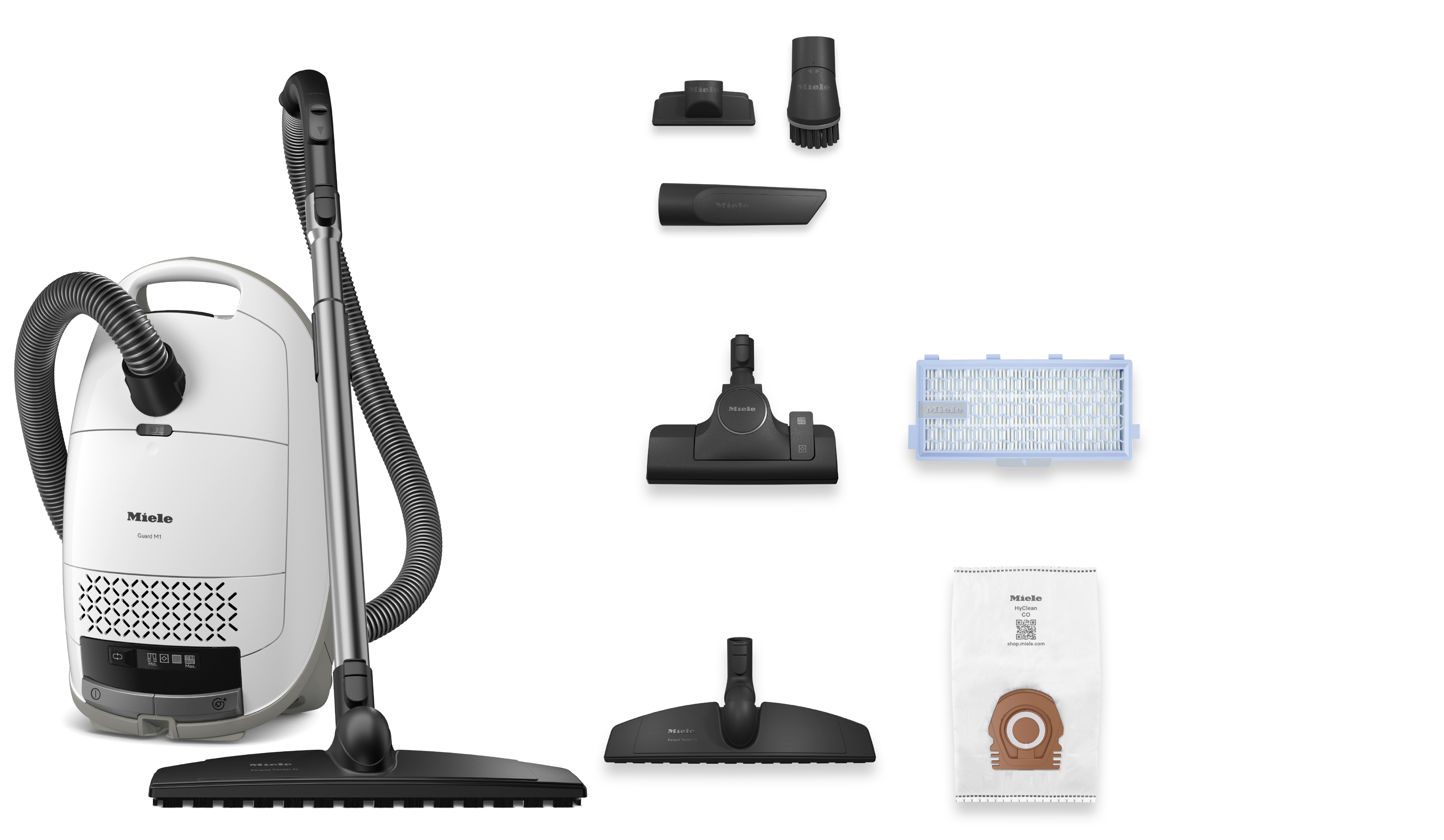 Odkurzacz Miele Guard M1 Parquet XL BrilantWhite 890W Szczotka do parkietów