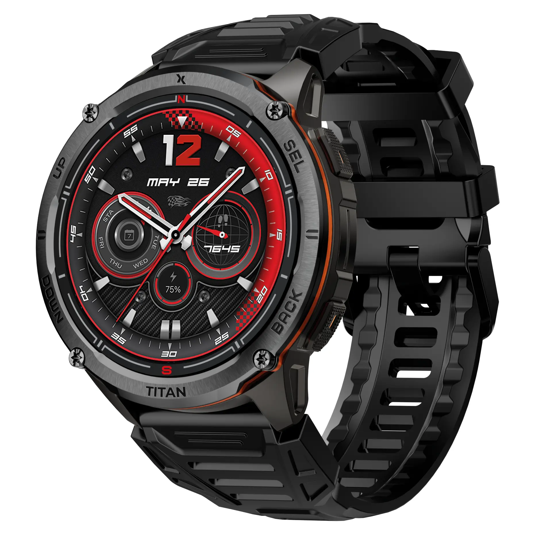 Smartwatch Maxcom FW111 Titan Chronos 54mm GPS Czarny