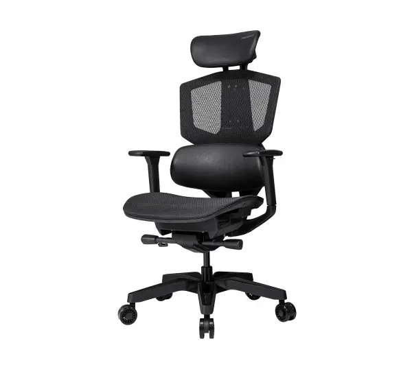 Cougar Argo One Black Gamingowy 150kg  Skóra ECO, Tkanina Czarny - Kup na Raty - RRSO 0%