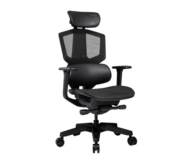 Cougar Argo One Black Gamingowy 150kg  Skóra ECO, Tkanina Czarny - Kup na Raty - RRSO 0%
