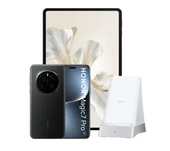Smartfon Honor Magic7 Pro 5G 12/512GB 6,8" 200Mpix Czarny + tablet Pad 9 + ładowarka  SuperCharge 100W