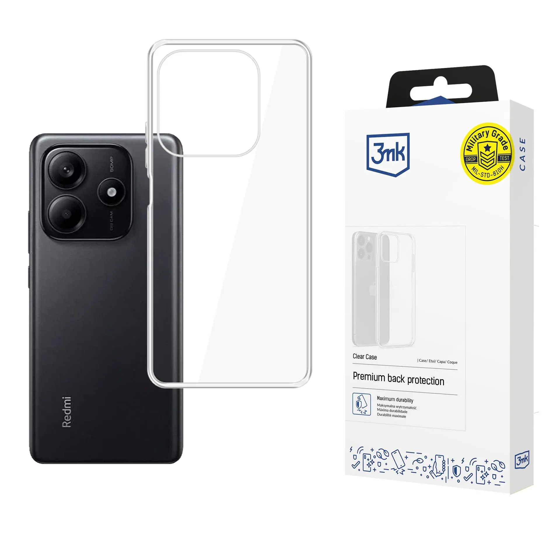 Etui 3mk Clear Case do Redmi Note 14 5G Przezroczysty