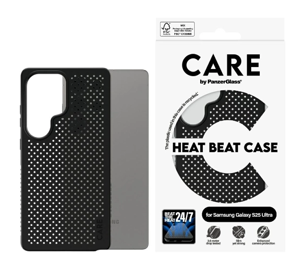 Etui PANZERGLASS Care Feature Heat Beat do Samsung Galaxy S25 Ultra Czarny