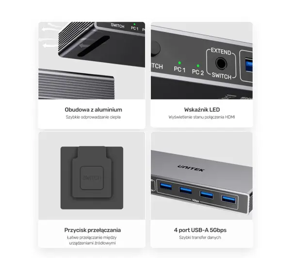 Unitek V1309AGY01-EU 4K@60Hz USB 3.0 HDMI