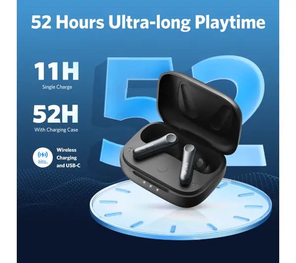Earfun Air Pro 4 ANC  Dokanałowe Bluetooth 5.4 Czarny