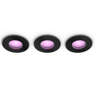 Oświetlenie punktowe Philips Hue White and Color Ambiance Xamento 3szt. Czarny