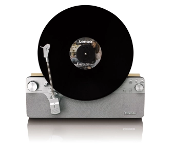 Gramofon Lenco LSA-071SI Automatyczny Napęd paskowy Bluetooth Srebrny