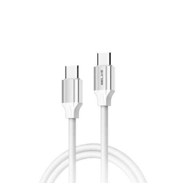 Kabel Beline USB-C do USB-C 65W 1m Biały