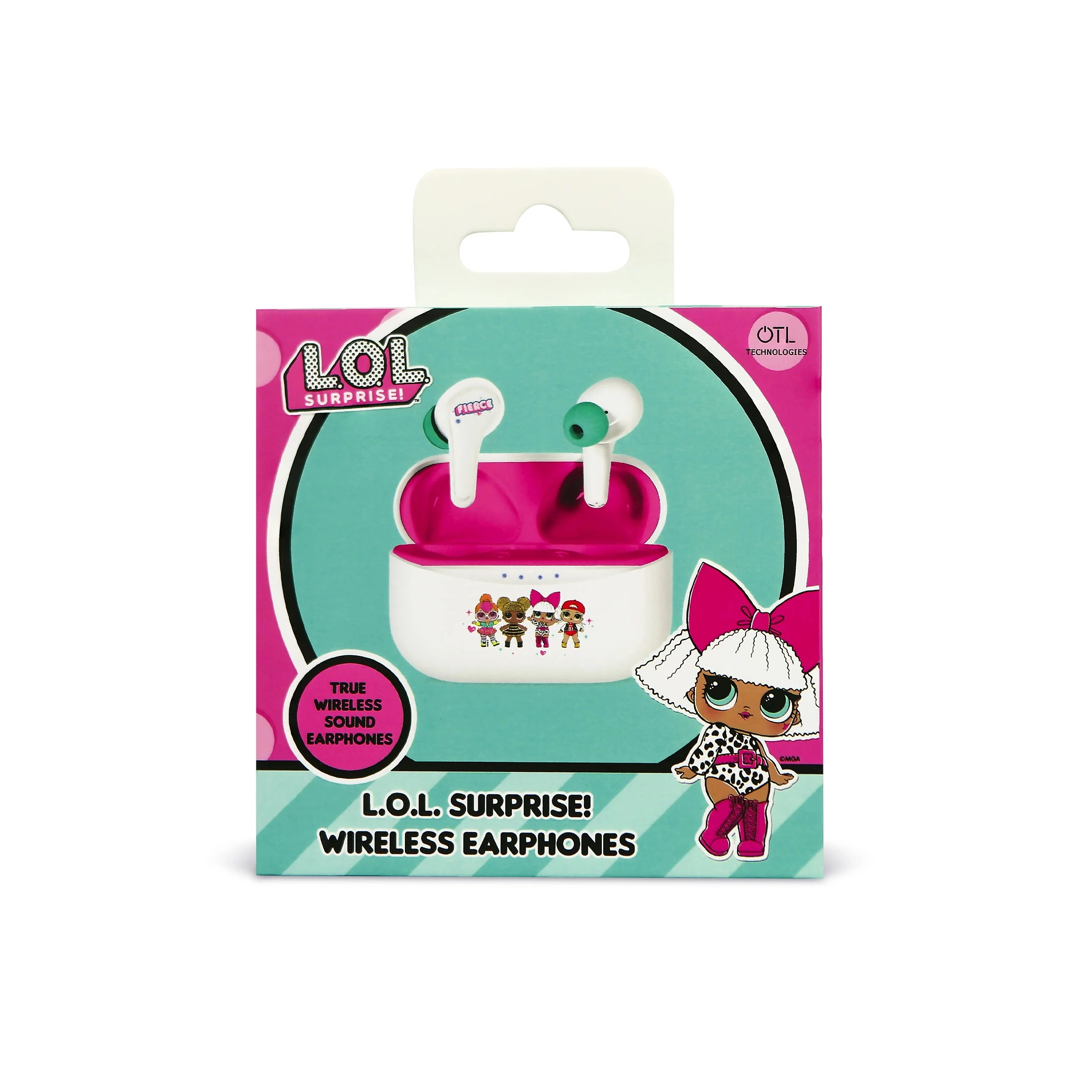Słuchawki bezprzewodowe OTL Technologies LOL Suprise! B.B. Nation TWS Earphones Dla Dzieci Dokanałowe Bluetooth 5.3 Biało-różowy