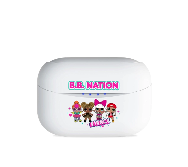 OTL Technologies LOL Suprise! B.B. Nation TWS Earphones Dla Dzieci Dokanałowe Bluetooth 5.3 Biało-różowy - ⚡ EURO HIT CENOWY! ⚡