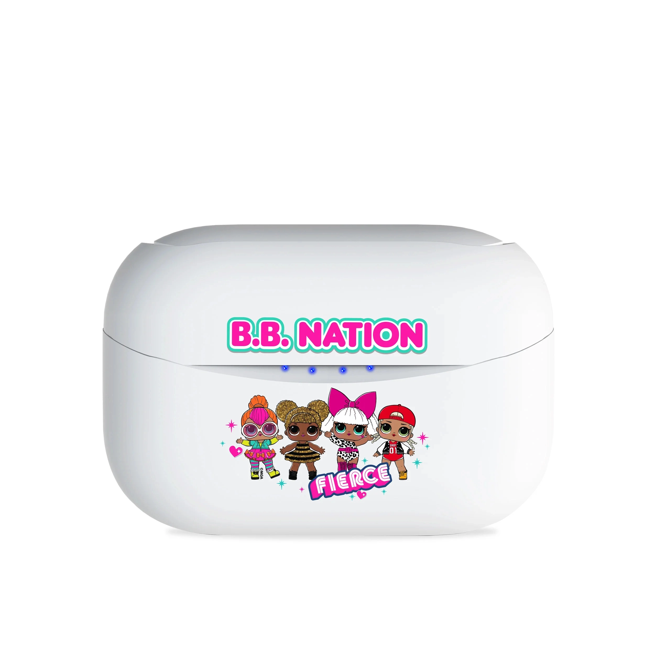 Słuchawki bezprzewodowe OTL Technologies LOL Suprise! B.B. Nation TWS Earphones Dla Dzieci Dokanałowe Bluetooth 5.3 Biało-różowy