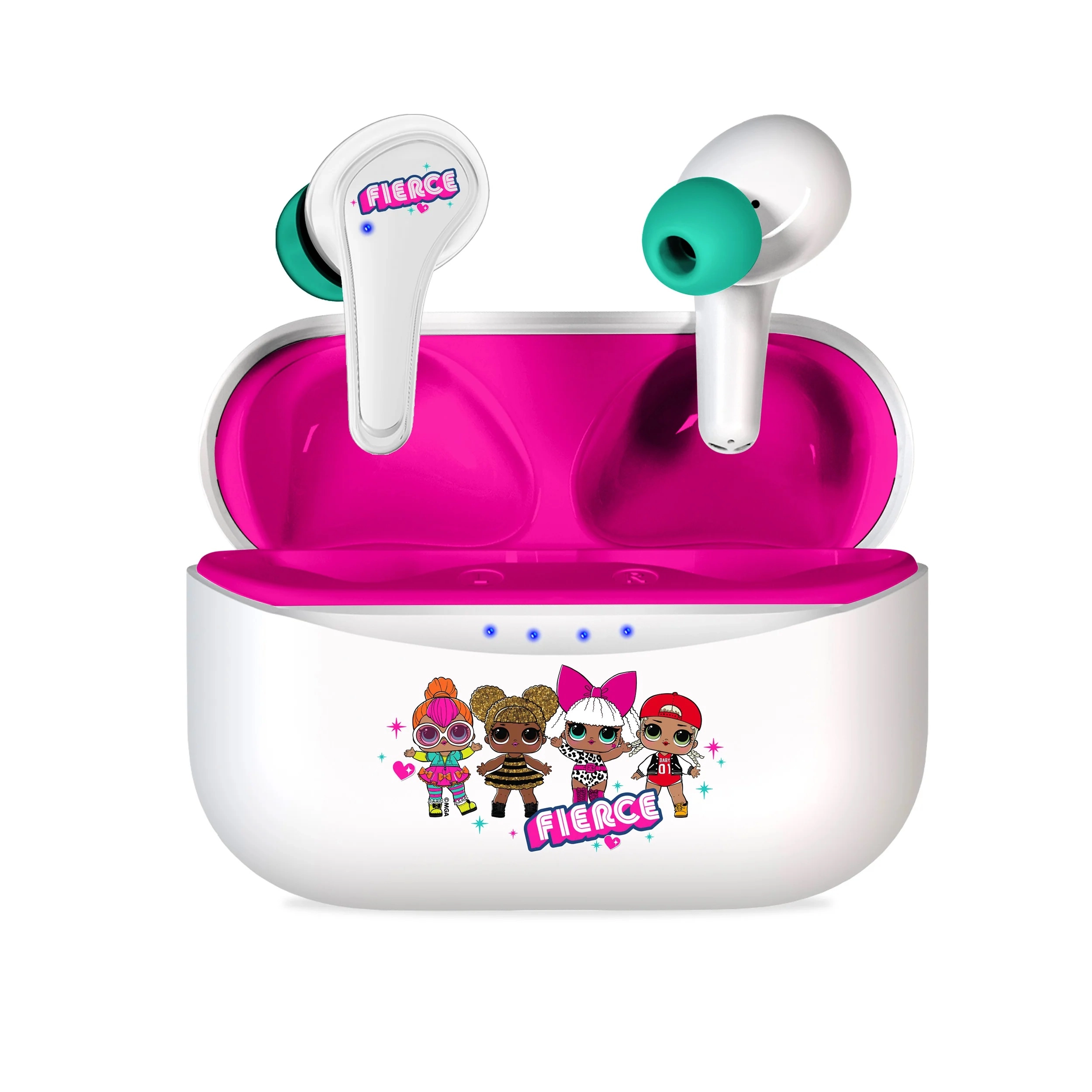 Słuchawki bezprzewodowe OTL Technologies LOL Suprise! B.B. Nation TWS Earphones Dla Dzieci Dokanałowe Bluetooth 5.3 Biało-różowy