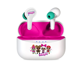 Słuchawki bezprzewodowe OTL Technologies LOL Suprise! B.B. Nation TWS Earphones Dla Dzieci Dokanałowe Bluetooth 5.3 Biało-różowy