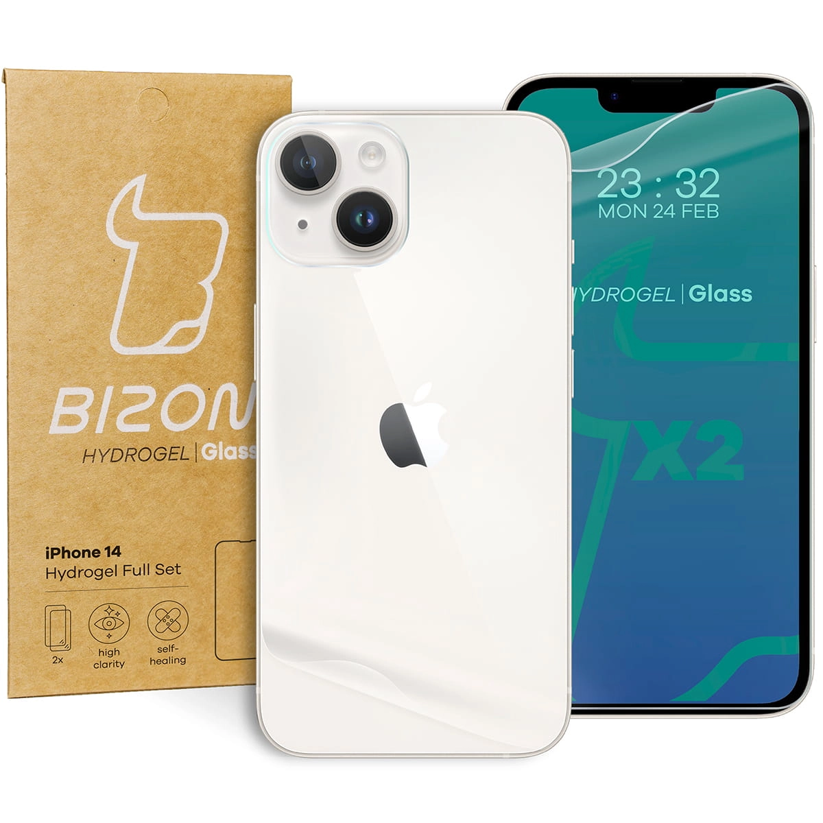 Folia hydrożelowa Bizon na tył i przód Hydrogel do iPhone 14