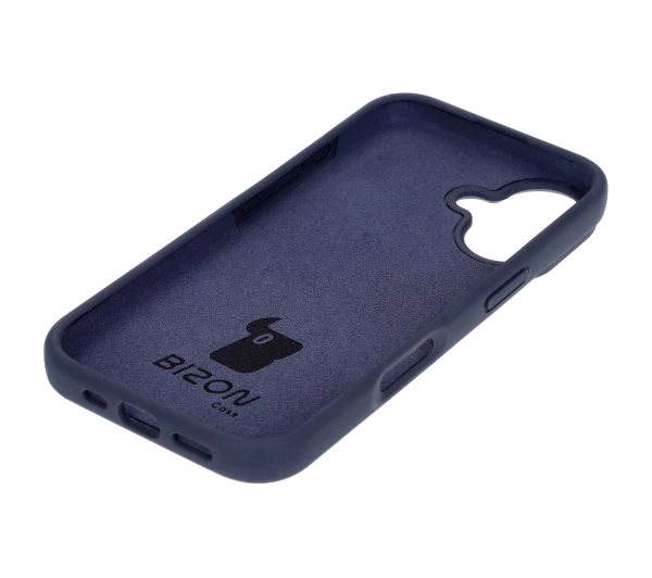 Bizon Silikonowe Soft do iPhone 16 Ciemno-niebieski