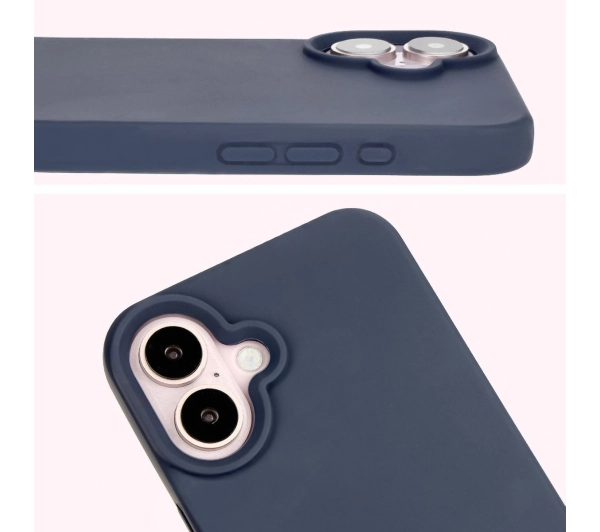 Bizon Silikonowe Soft do iPhone 16 Ciemno-niebieski