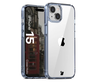Bizon Halo do iPhone 15 Przezroczysto-niebieskie