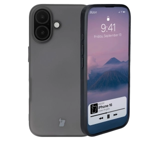 Bizon Angelo do iPhone 16 Przydymione z czarną ramką