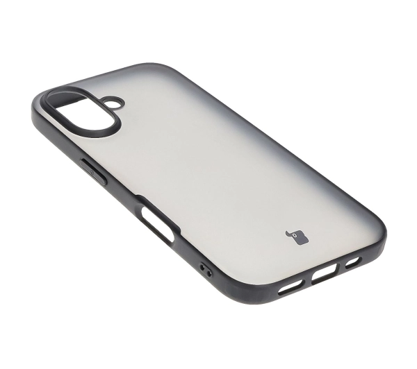 Bizon Angelo do iPhone 16 Przydymione z czarną ramką
