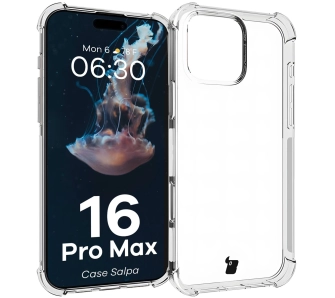 Etui Bizon Elastyczne Salpa do iPhone 16 Pro Max Przezroczysty
