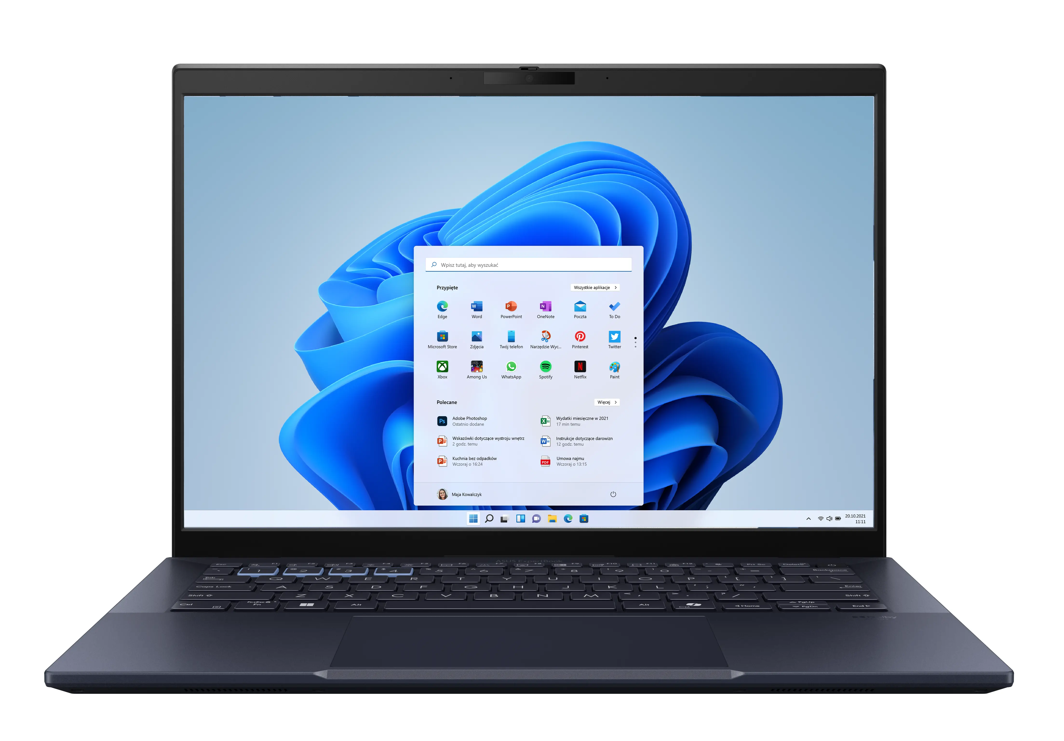 Laptop ASUS ExpertBook B5 B5404CMA-Q51095X 14" Ultra 5 125H 16GB RAM 512GB Dysk SSD Win11 Pro Czarny Funkcje AI