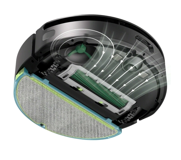 iRobot Roomba 205 DustCompactor Combo Funkcja mopowania Tworzenie mapy pomieszczenia 63dB Czarny - ⚡ EURO HIT CENOWY! ⚡ - Kup na Raty - RRSO 0%