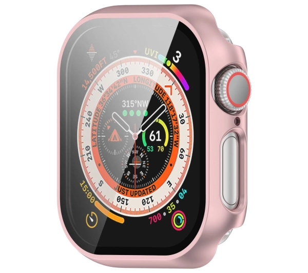 Bizon ze szkłem do Apple Watch 10 42mm Jasno-różowy