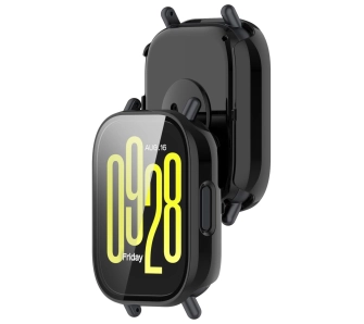 Nakładka na tarczę Bizon ze szkłem do Xiaomi Redmi Watch 5 Lite Czarny